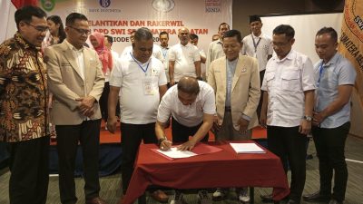Wakil Ketua Umum DPP SWI Resmi Melantik Ketua DPW SWI Sumsel Bersama Para Pengurusnya