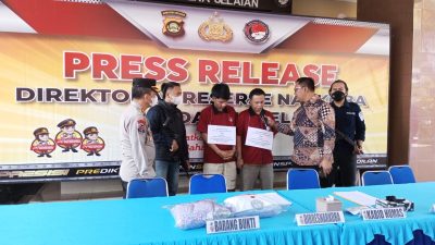 Dua Kurir Sabu Jaringan Pekanbaru – Palembang, Ditangkap, 1 Pelaku Kabur